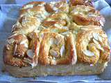 Brioche à la confiture poires-cardamome et amandes effilées