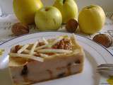 Entremets pommes-noix comme un mille feuilles