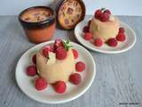 Flan Chocolat blanc-biscuit rose et framboises