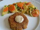 Galettes de haricots rouges-carotte au curry