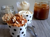 Glace vanille sauce caramel beurre salé et cacahuètes (sans sorbetière)