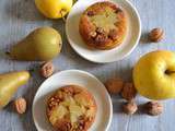 Mini-renverses aux pomme-poire et noix caramélisées