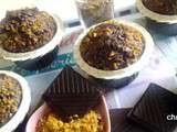 Muffins Choco-Sésame-pralin