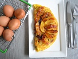 Omelette sucrée aux pommes carmélisées