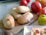 Petits pains au levain fourrés à la tomate-mozzarella