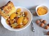 Pommes poêlées à la tartinade de clémentines et noisettes torréfiées