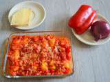 Quenelles de semoule à la sauce tomates et poivron rouge