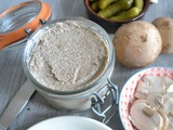 Rillettes de champignons et tofu fumé