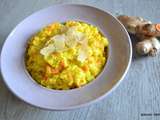 Risotto aux carottes, curcuma et gingembre frais