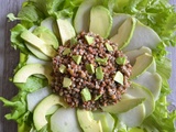 Salade de lentilles et kasha (graines de sarrasin grillés)