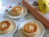 Tartelettes au flan à la compote pommes-coings