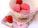 Glace fraises passion vegan