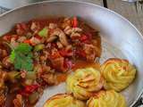 Goulash de pst et ses pommes duchesse – vegan