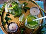 Water detox citron verveine menthe