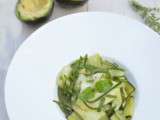 Tagliatelles de courgette au citron et basilic