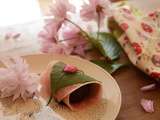 Sakura mochi - Pâtisserie aux feuilles de cerisiers à la façon de l'Est du Japon