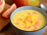 Yáng zhī gānlù - Dessert rafraîchissant à la mangue, lait de coco et billes de tapioca (Hong Kong)