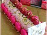 Bûche framboise / nougat