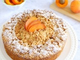 Gâteau crumble amande abricot {vegan}