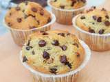 Muffins aux pépites de chocolat sans oeufs, sans lait {vegan}