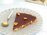 Tarte chocolat caramel cacahuète {vegan}