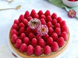 Tarte framboise pistache {vegan}