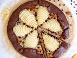 Tarte rustique poire chocolat {vegan}