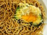 Avocat cocotte et nouilles chinoises