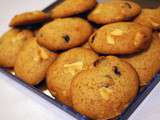 Cookies au chocolat blanc, miel et cranberries