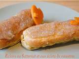 Eclairs au butternut et aux éclats de noisettes caramélisées