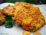 Galettes aux pois chiches, carottes et flocons d’épeautre