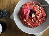 Risotto tout rouge (riz complet, betterave, oignon rouge) au beurre vanillé