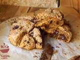 Scones au son de blé, lait fermenté et chocolat