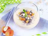 Crémeux au lait amandes, abricots et graines de Chia