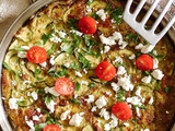 Frittata de courgettes au pesto et fromages