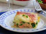 Lasagnes au saumon et petits pois