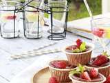 Petits clafoutis de fraises au fromage blanc