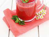 Smoothie aux Fraises, Menthe et Fleur d'Oranger