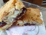 Blondies aux cranberries aux amandes et pépites de chocolat blanc