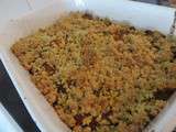 Crumble de poulet-courgettes et tomates