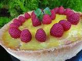 Tarte au lemon curd et framboises curd