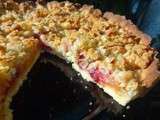 Tarte aux brugnons façon crumble aux amandes