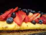 Tarte citron-pistache et ses fraises