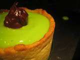 Tarte poire-menthe-choco