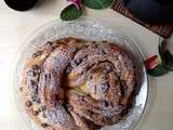 Brioche kringle aux pépites de chocolat au lait