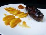 Boudin noir aux pommes & confit d'echalotes au cidre