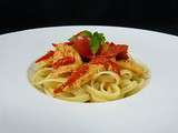 Linguine & ses lamelles de poulet poivron basquaise