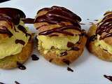 Profiteroles au chocolat, glace a la feve de tonka