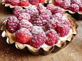 Tartelettes framboises du jardin & sa chantilly vanillee