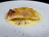 Topinambours en gratin de reblochon & croustillant de biscuit de rhuys